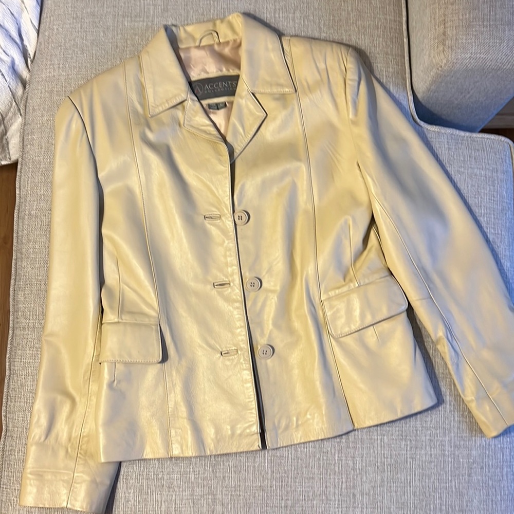 leather blazer. style to your professional look.